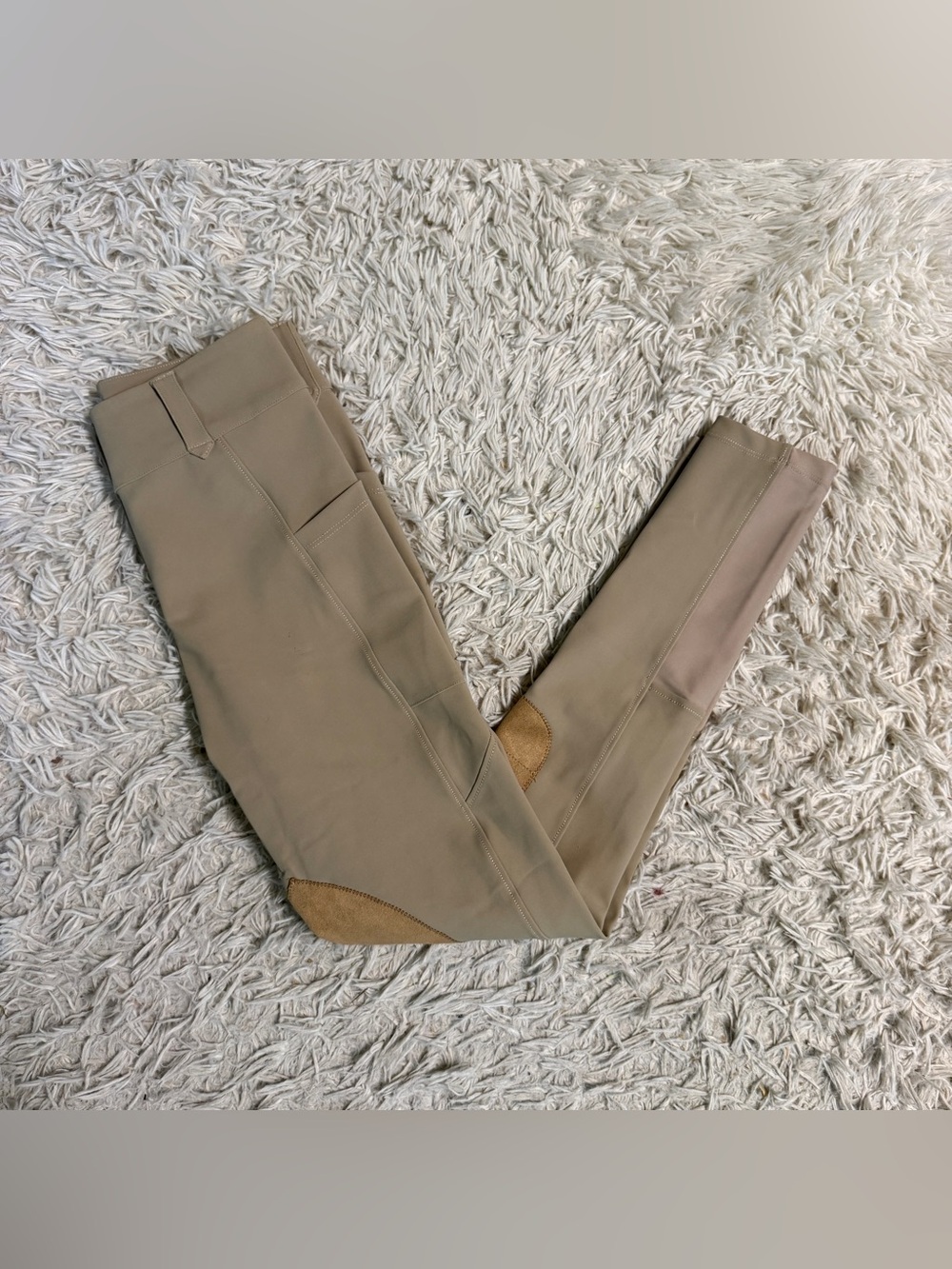 Women’s Size 24R Tan Free Ride Knee Patch Horseback Riding Breeches